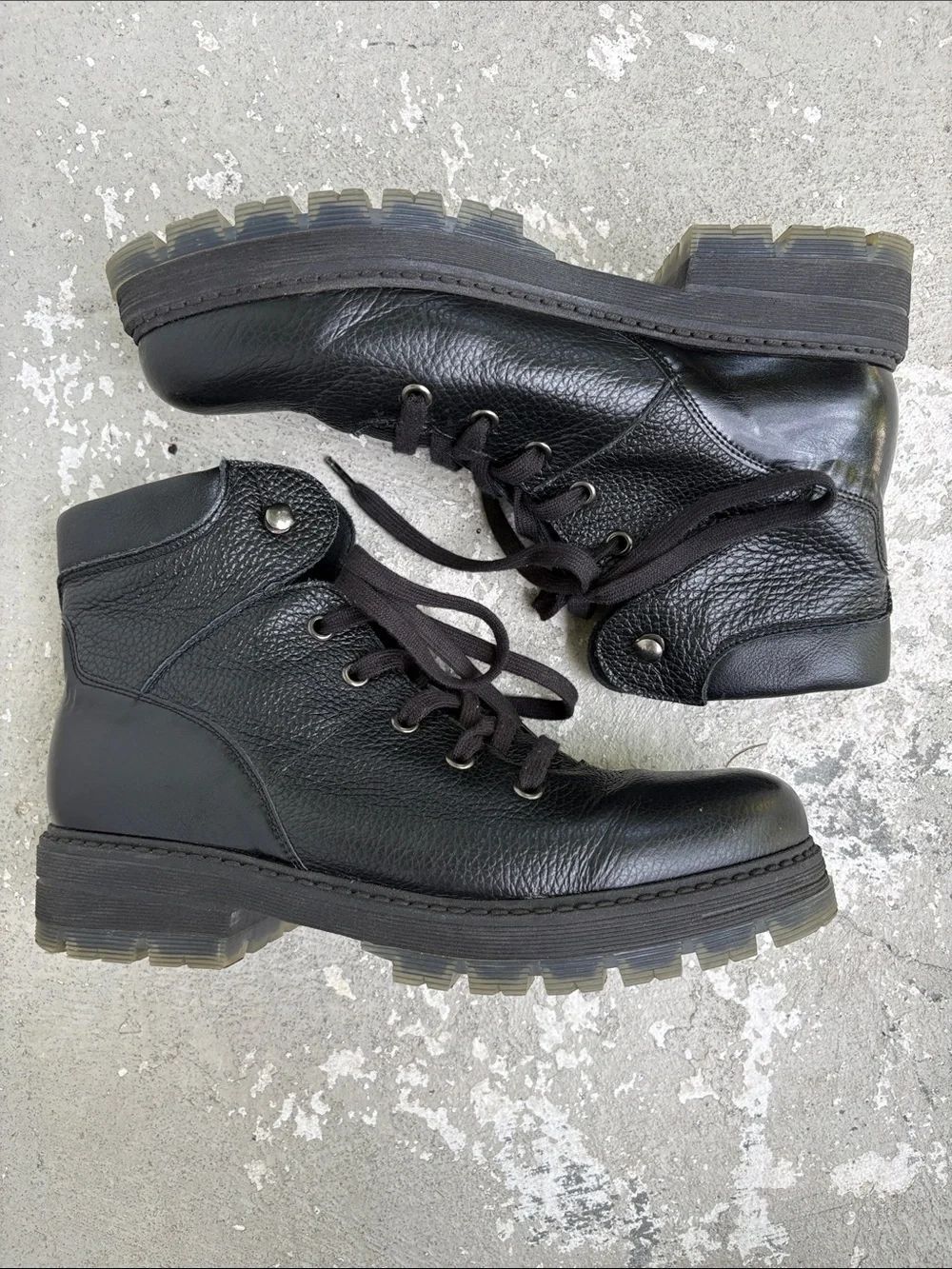 Avellini pebble leather Moto boots